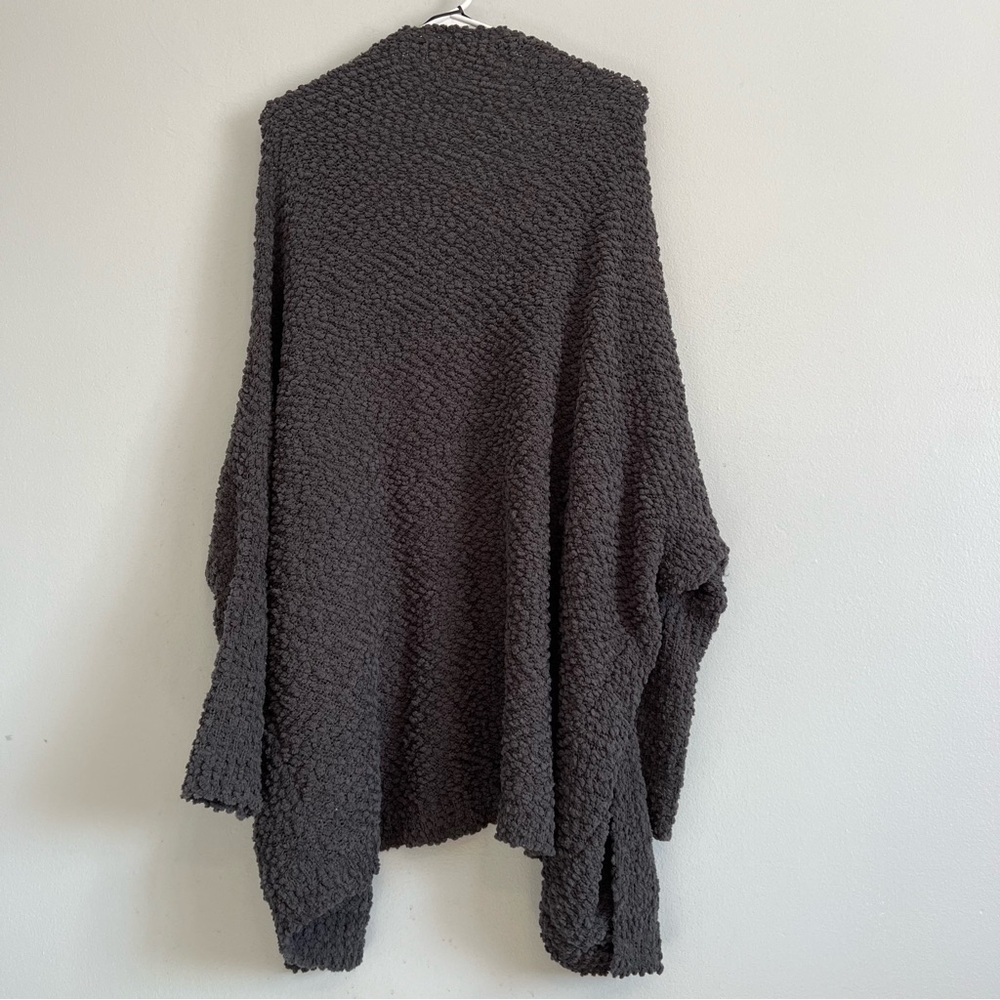 Umgee Womens Open Front Cardigan Gray Sz XL Popcorn Dolman Sleeve Pocket Boho - Picture 11 of 11